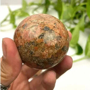 Orthoclase Natural Stone Crystal Quartz Ball 192g Healing Sphere 52mm